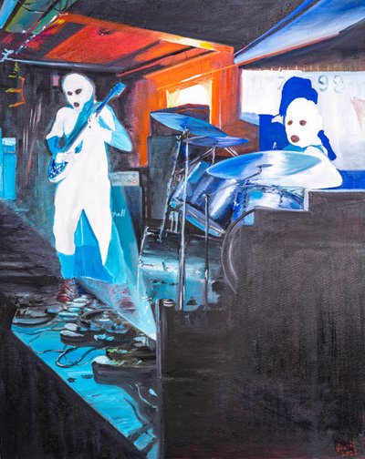 Manchester Binge, 2022 (olej na płótnie) autorstwa Vincent Alexander Booth