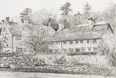 Mottistone Hall Isle of Wight, 2008 (Atrament na papierze) autorstwa Vincent Alexander Booth