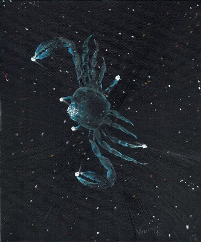 Znak zodiaku Rak, 2016, (olej na płótnie) autorstwa Vincent Alexander Booth
