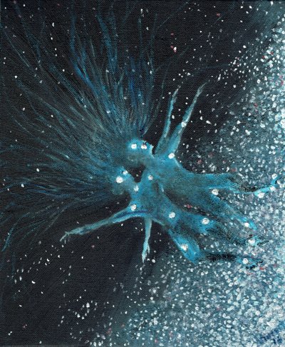 Znak zodiaku Geminii, 2016, (olej na płótnie) autorstwa Vincent Alexander Booth
