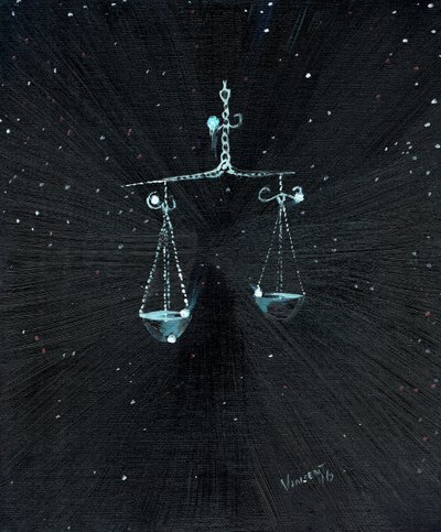 Znak zodiaku Waga, 2016, autorstwa Vincent Alexander Booth