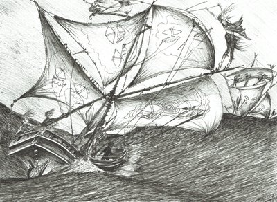 Storm Creators Ocean Indyjski, 2017, (tusz na papierze) autorstwa Vincent Alexander Booth