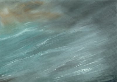 Burza w głębokim oceanie, 2017, (olej na płótnie) autorstwa Vincent Alexander Booth