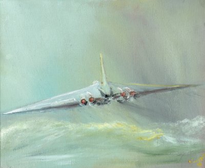 Vulcan B1 sortie, 2016, (olej na płótnie) autorstwa Vincent Alexander Booth