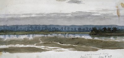 At Hotel, Fort Leavenworth, Kansas, Missouri River, 8 czerwca 1869 (akwarela) autorstwa Vincent Colyer