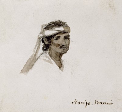 Wojownik Nawaho, 1869-1871 (akwarela) autorstwa Vincent Colyer