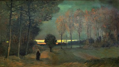 Jesienny krajobraz wieczorem, 1884. autorstwa Vincent van Gogh