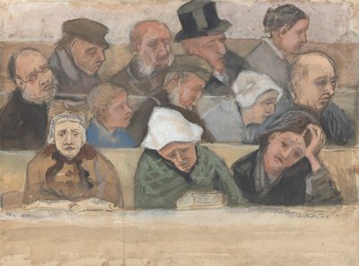W kościele, 1882. autorstwa Vincent van Gogh
