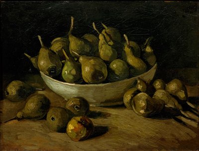 Martwa natura z glinianą miską i gruszkami, 1885. autorstwa Vincent van Gogh