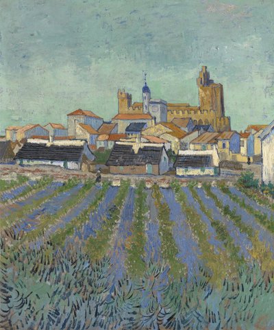Widok Saintes-Maries-de-la-Mer, 1888. autorstwa Vincent van Gogh