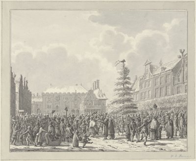Rewolucja w Haarlemie, 19 stycznia 1795 autorstwa Vincent Jansz. van der Vinne