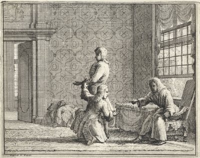 Krawiec we wnętrzu autorstwa Vincent Laurensz. van der Vinne (II)