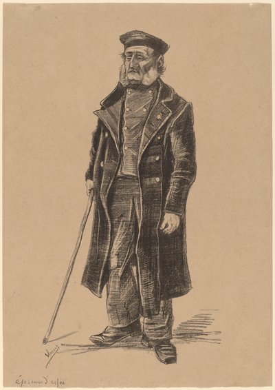 Mieszkańcy przytułku, stoją autorstwa Vincent van Gogh