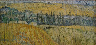 Auvers w deszczu autorstwa Vincent van Gogh