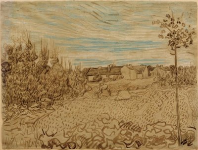 Dom na polu autorstwa Vincent van Gogh