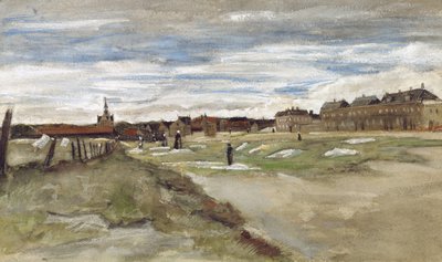 "Blanchisserie à Scheveningen" Bleachery at Scheveningen (recto); "Femme de Scheveningen" Kobieta z Scheveningen (verso) autorstwa Vincent van Gogh