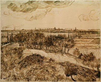 Widok na Arles z Montmajour autorstwa Vincent van Gogh