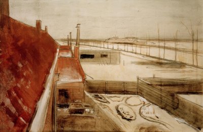 Widok z pracowni artysty w Hadze autorstwa Vincent van Gogh