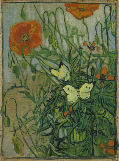 Motyle i maki autorstwa Vincent van Gogh
