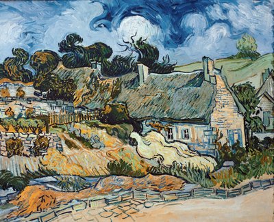 Chaumes de Cordeville do Auvers-Sur-Oise (olej na płótnie) autorstwa Vincent van Gogh