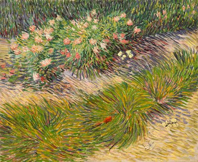 Zakątek ogrodu z motylami autorstwa Vincent van Gogh