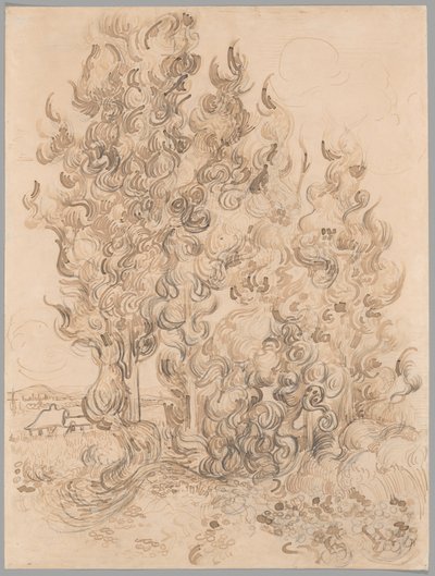 Cyprysy autorstwa Vincent van Gogh