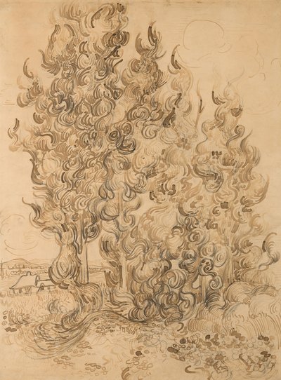 Cyprysy autorstwa Vincent van Gogh
