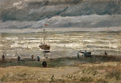niderlandzki: Zeegezicht bij Scheveningen Widok na morze w Scheveningen autorstwa Vincent van Gogh
