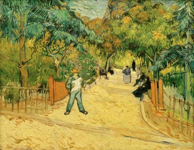 Wejście do parku w Arles z spacerowiczami autorstwa Vincent van Gogh