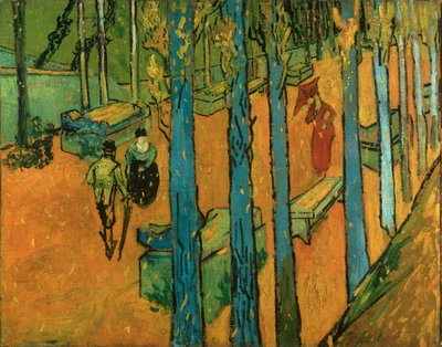 Spadające jesienne liście (Les Alyscamps) autorstwa Vincent van Gogh