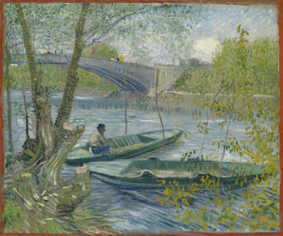 Łowienie ryb na wiosnę, Pont de Clichy Asnières, 1887. autorstwa Vincent van Gogh