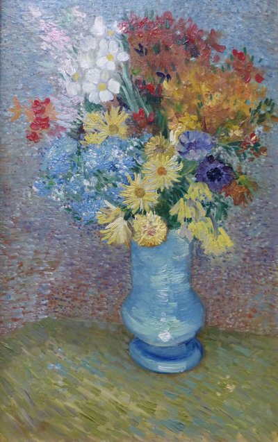 Kwiaty w niebieskim wazonie , ok. 1887 (olej na płótnie) autorstwa Vincent van Gogh