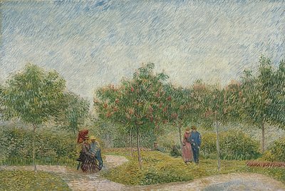 Ogród z parami: Plac Saint-Pierre. 1887 autorstwa Vincent van Gogh