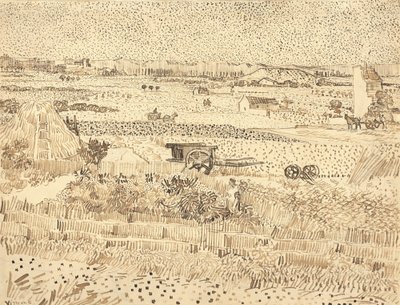Żniwa — równina La Crau, 1888. autorstwa Vincent van Gogh