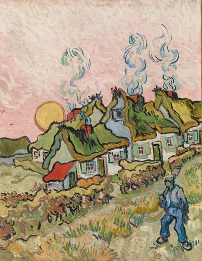 Domy i Figura autorstwa Vincent van Gogh