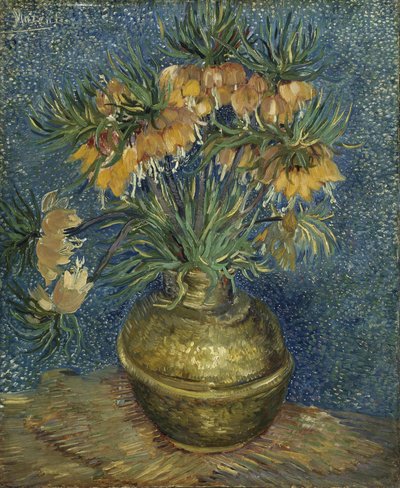 Cesarskie Fritillaries w miedzianym wazonie, 1887 autorstwa Vincent van Gogh