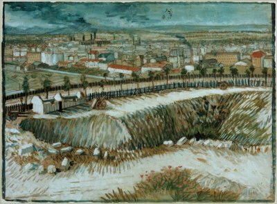 Krajobraz przemysłowy - Na obrzeżach Paryża w pobliżu Montmartre autorstwa Vincent van Gogh