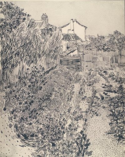Mały ogródek domków autorstwa Vincent van Gogh