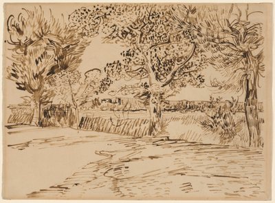 Krajobraz w Arles autorstwa Vincent van Gogh