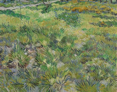 Długa trawa z motylami. 1890 autorstwa Vincent van Gogh