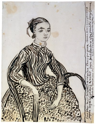 Portret młodej damy La Mousmé, 1888. autorstwa Vincent van Gogh