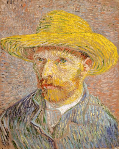 Autoportret z awersem Słomkowego Kapelusza: Obieraczka do ziemniaków, 1887. autorstwa Vincent van Gogh