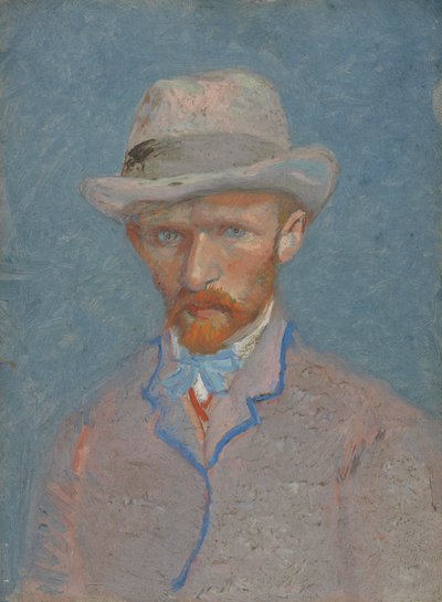 Autoportret z szarym filcowym kapeluszem autorstwa Vincent van Gogh