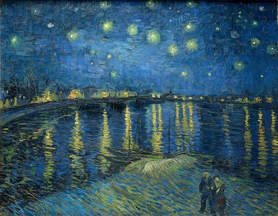 Gwiaździsta noc nad Rodanem autorstwa Vincent van Gogh