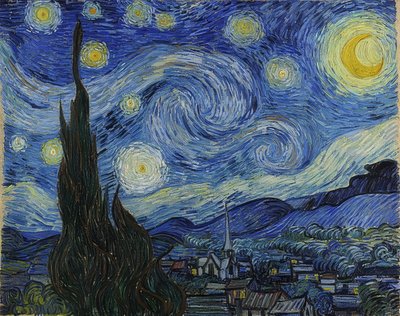Gwieździsta noc. 1889 autorstwa Vincent van Gogh