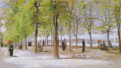 Taras w Ogrodach Luksemburskich autorstwa Vincent van Gogh
