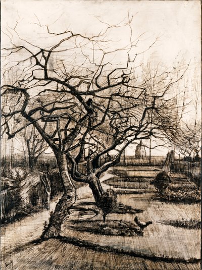 Ogród plebanii w Nuenen zimą autorstwa Vincent van Gogh