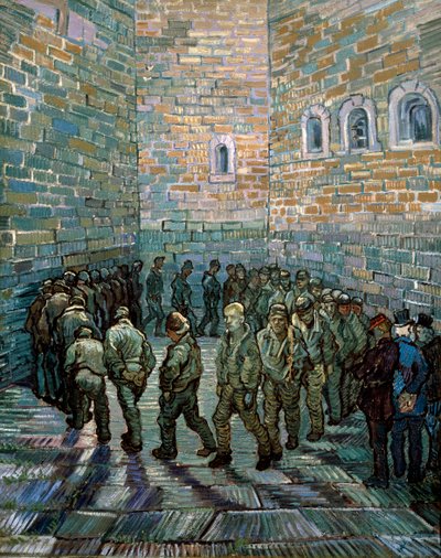 Dziedziniec Więzienny, 1890 r. autorstwa Vincent van Gogh