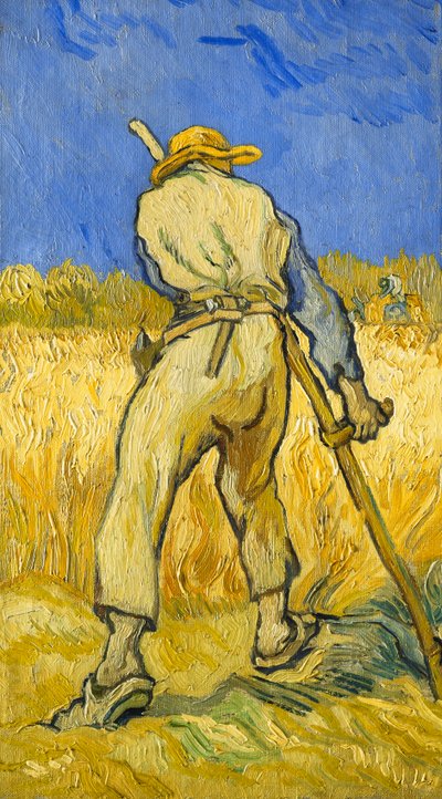 Żniwiarka; Żniwiarz, 1889 autorstwa Vincent van Gogh