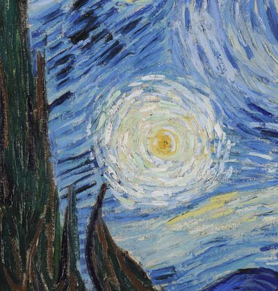 Gwiaździsta noc, czerwiec 1889 (olej na płótnie) (detal 702746) autorstwa Vincent van Gogh